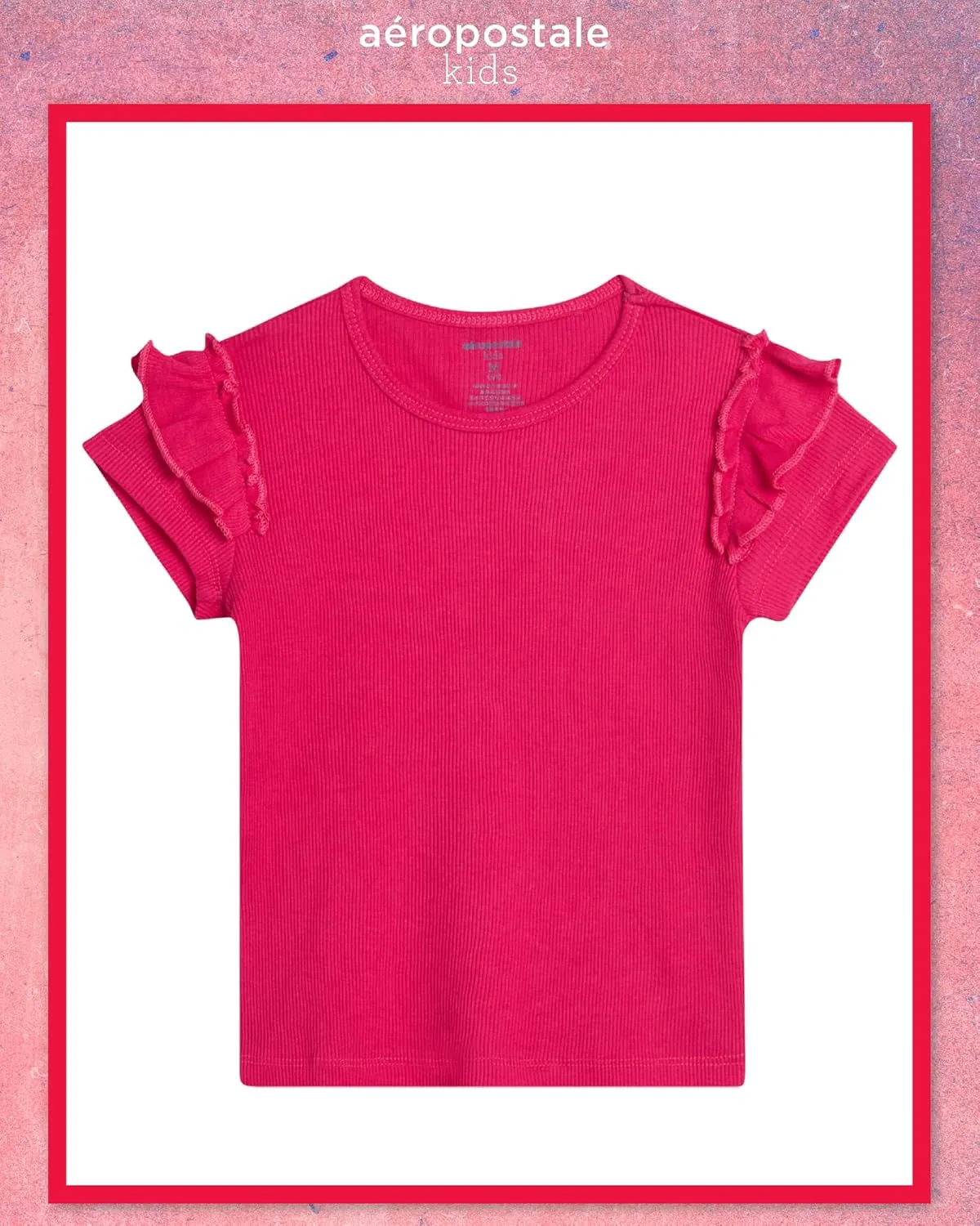 AEROPOSTALE Girls' Denim Short Overalls Set - 2 Piece Bib Shortall and Solid Ribbed Crewneck Tee Set for Girls (Sizes: 4-16)
