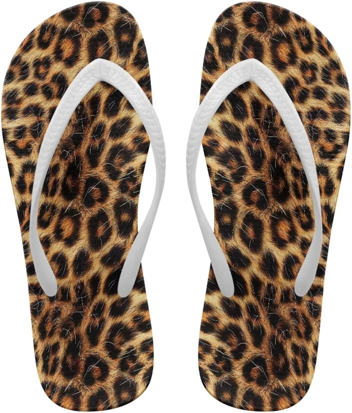 Animal Print Sandals Women Stylish Non-Slip Casual Beach Comfortable Summer Lightweight Flip Flops