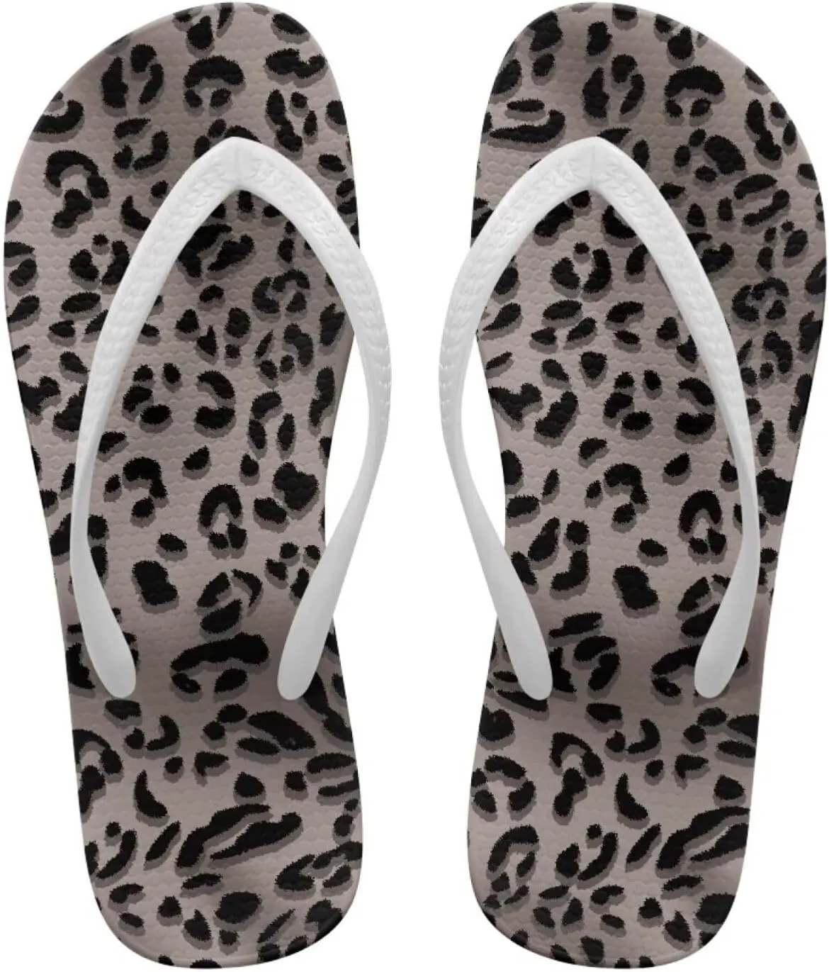 Animal Print Sandals Women Stylish Non-Slip Casual Beach Comfortable Summer Lightweight Flip Flops