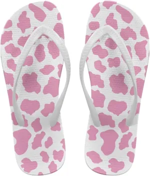 Animal Print Sandals Women Stylish Non-Slip Casual Beach Comfortable Summer Lightweight Flip Flops