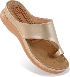 Aomigoct Sandals for Women Wedge Shoes: Comfortable Orthopedic Sandals Womens Dressy Summer Flip Flops Casual Walking Wedges