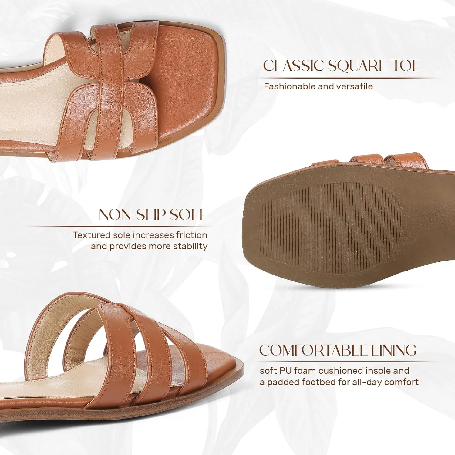 Artrotter Slides Beach Sandals for Women Comfortable Vacation Summer Shoes for Women Flat Sandals