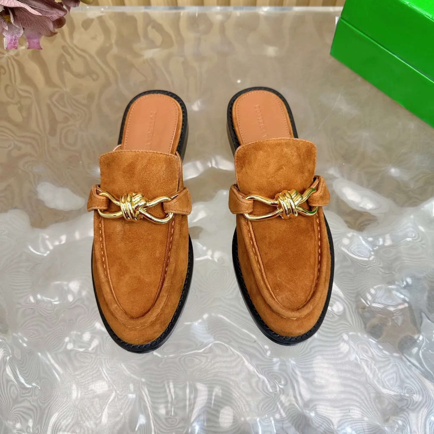 Astaire Loafer Gold Suede Ghw 176169