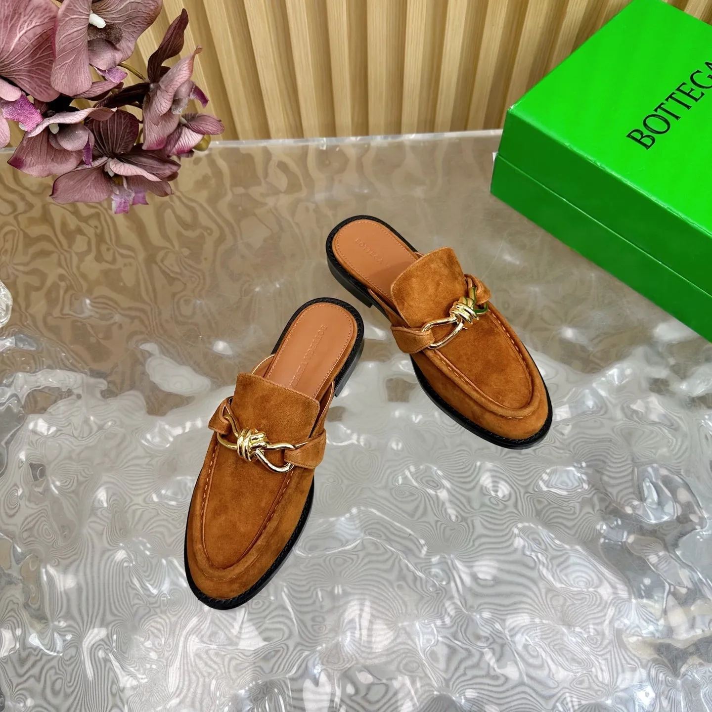 Astaire Loafer Gold Suede Ghw 176169