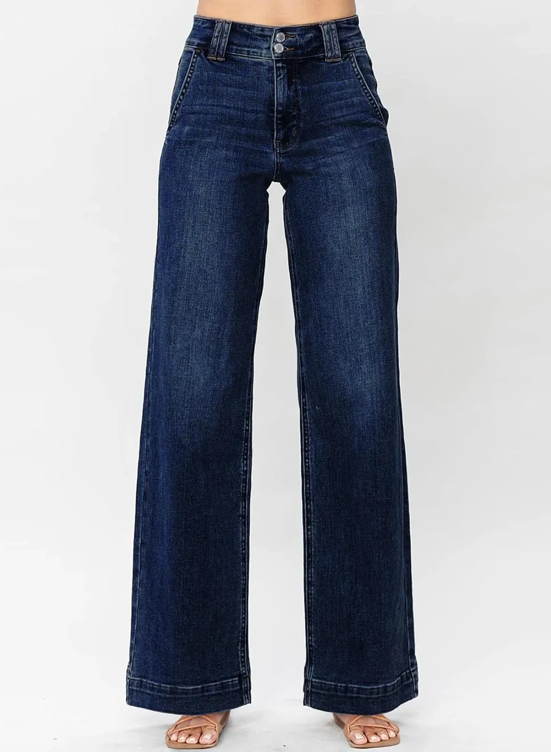 Astylish Jeans for Women Wide Leg High Waisted Stretchy Straight Leg Jean Baggy Trendy 2025 Denim Pants with Slanted Pockets