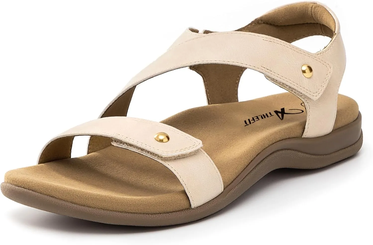 Athlefit Orthotic Sandals for Women Orthopedic Arch Support Sandals Nude Size 9.5