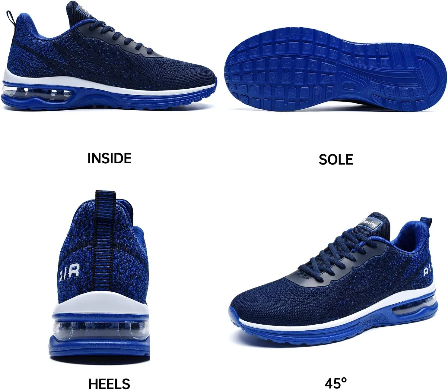 Autper Mens Air Athletic Running Tennis Shoes Lightweight Sport Gym Jogging Walking Sneakers US 6.5-US12.5