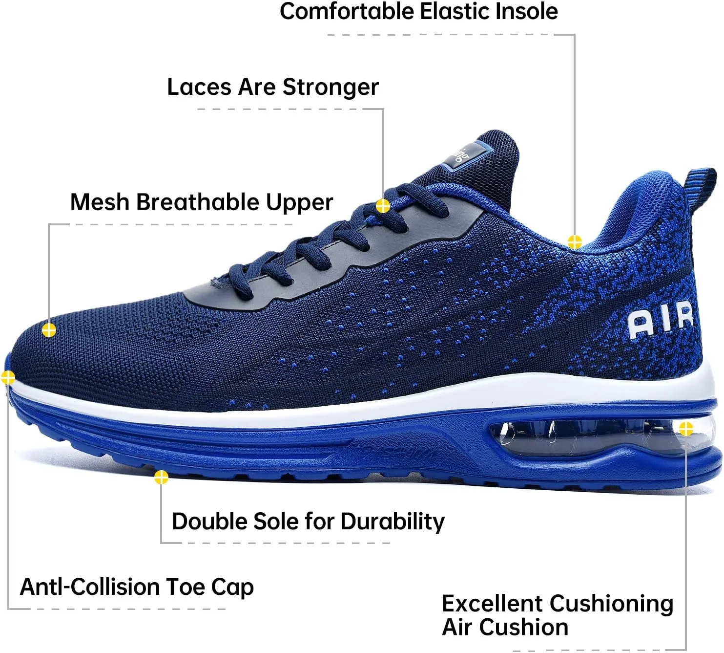 Autper Mens Air Athletic Running Tennis Shoes Lightweight Sport Gym Jogging Walking Sneakers US 6.5-US12.5