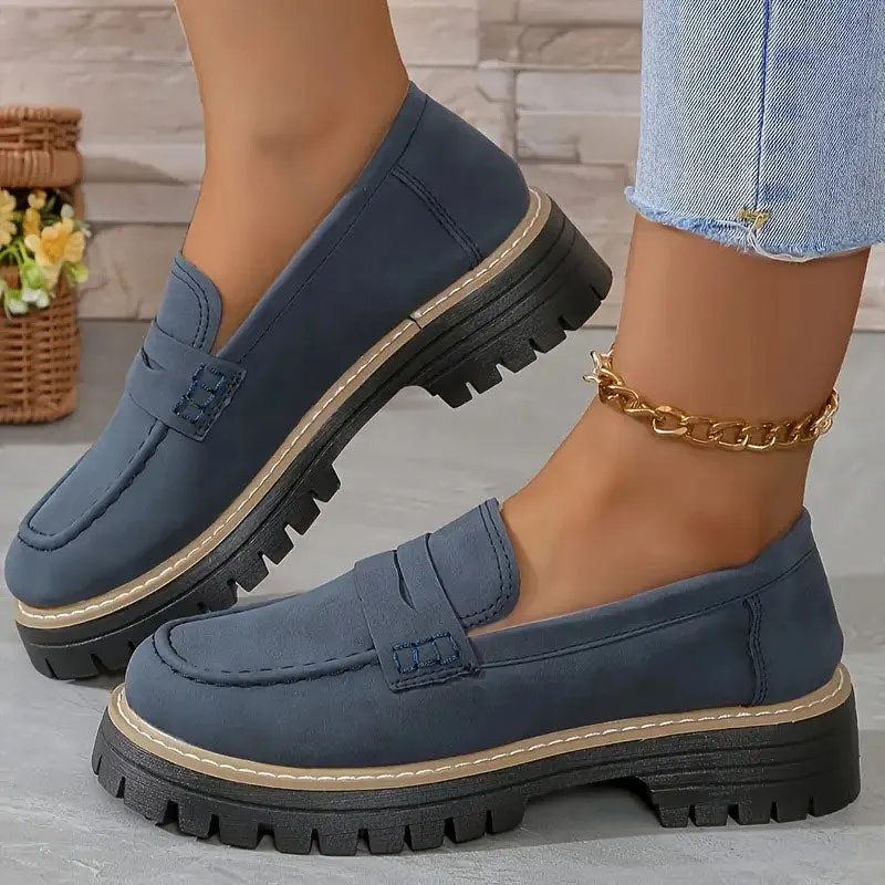 ⏳Begränsad tid 50% rabatt💥Bekväma chunky loafers för kvinnor med plattform