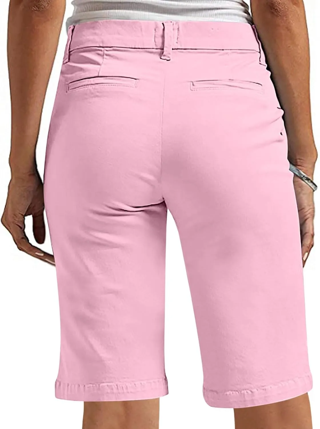 Bermuda Shorts for Women Trendy 2025 Casual Summer High Waisted Chino Shorts Straight Leg Hiking Vacation Outfits