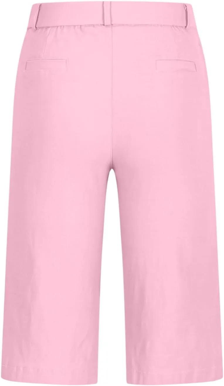Bermuda Shorts for Women Trendy 2025 Casual Summer High Waisted Chino Shorts Straight Leg Hiking Vacation Outfits
