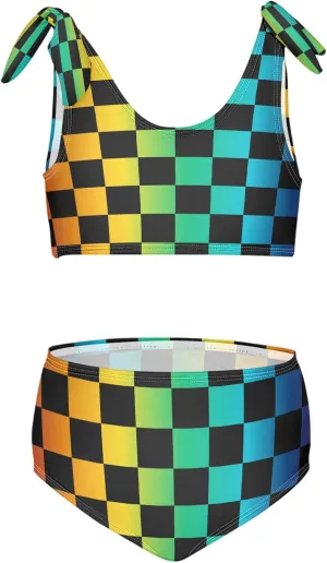Boccsty Summer Girls Swimsuits Kids Bikini Sets 2 Pcs Bathing Suit for 3T-12T