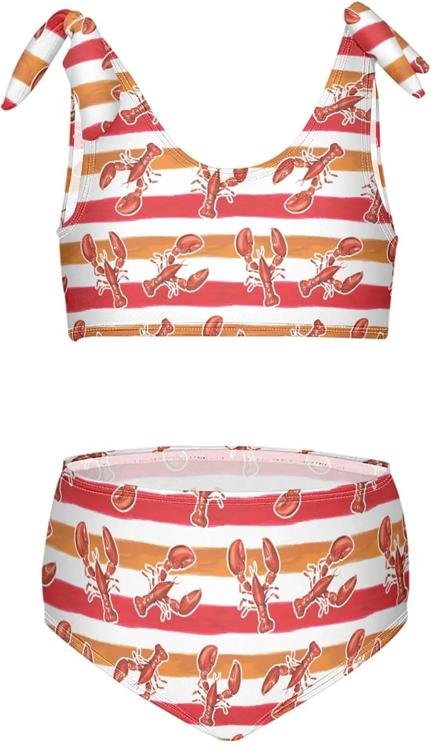 Boccsty Summer Girls Swimsuits Kids Bikini Sets 2 Pcs Bathing Suit for 3T-12T