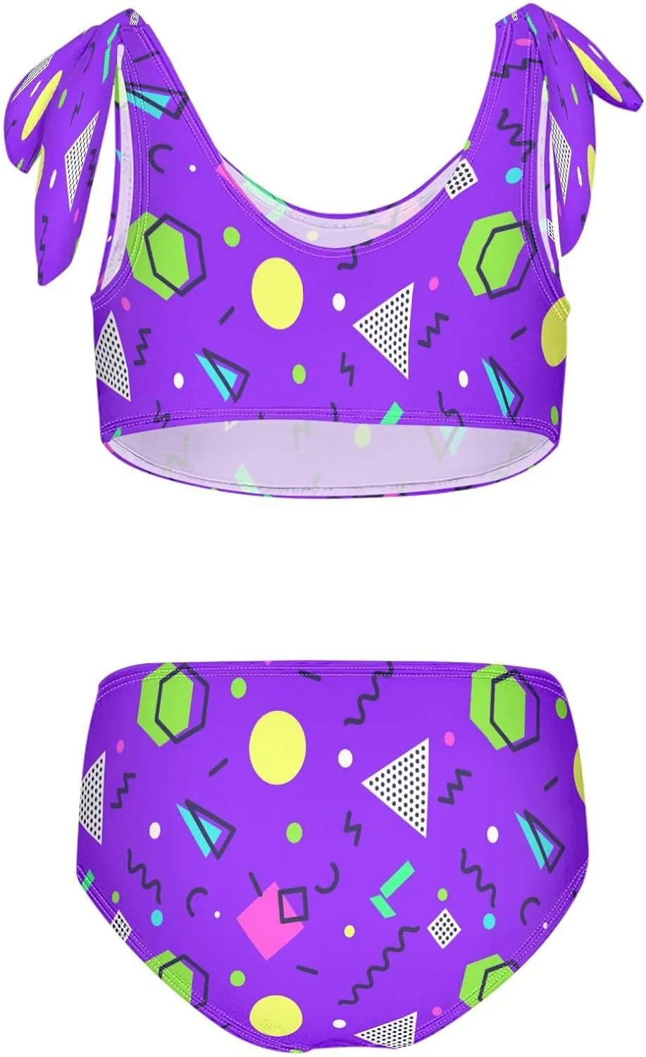 Boccsty Summer Mermaid Girls Swimsuits Pink Kids Bikini Sets 2 Pcs Bathing Suit for 3T-12T