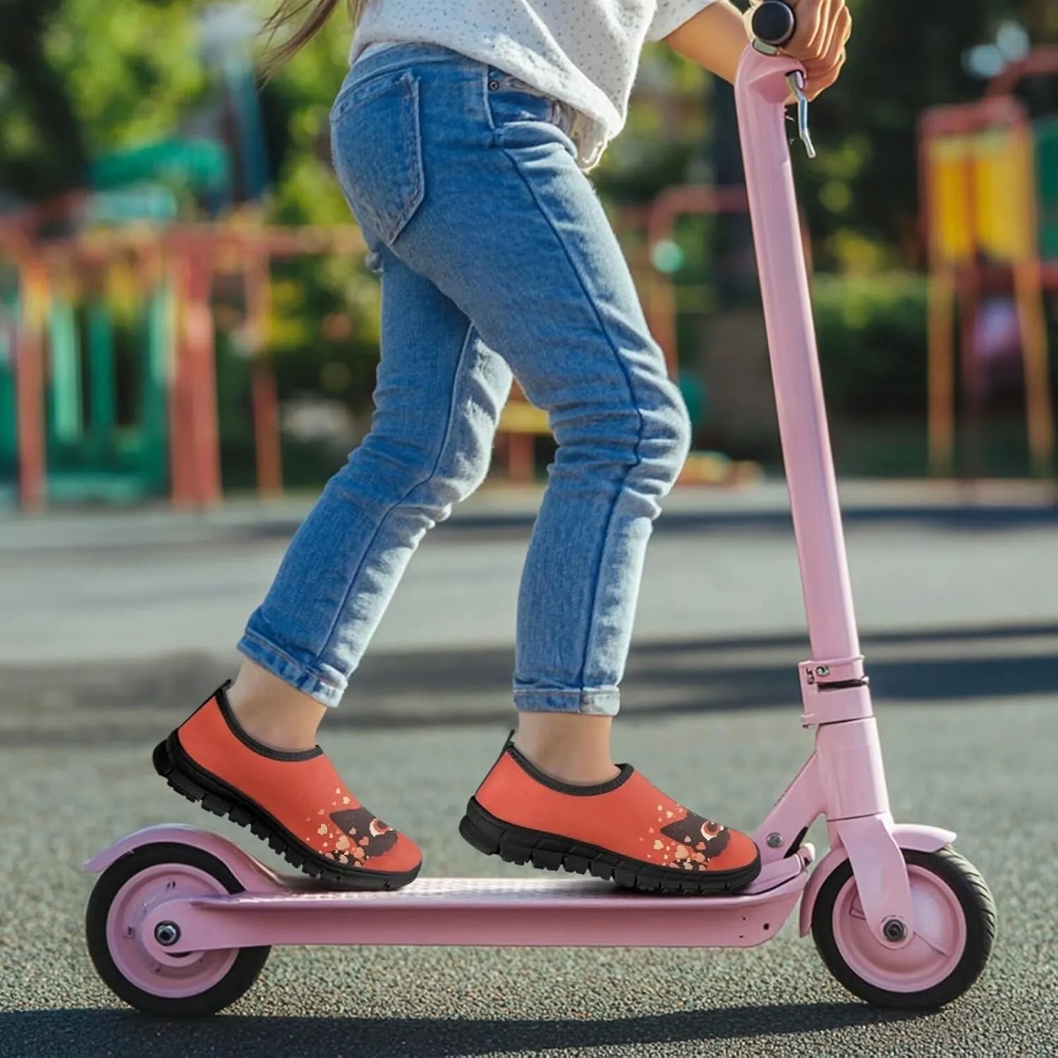 Boys Girls Slip On Flats Sneakers,Children's Low-Top Elastic Skateboard Shoes Lightweight Casual Outdoor Sneakers