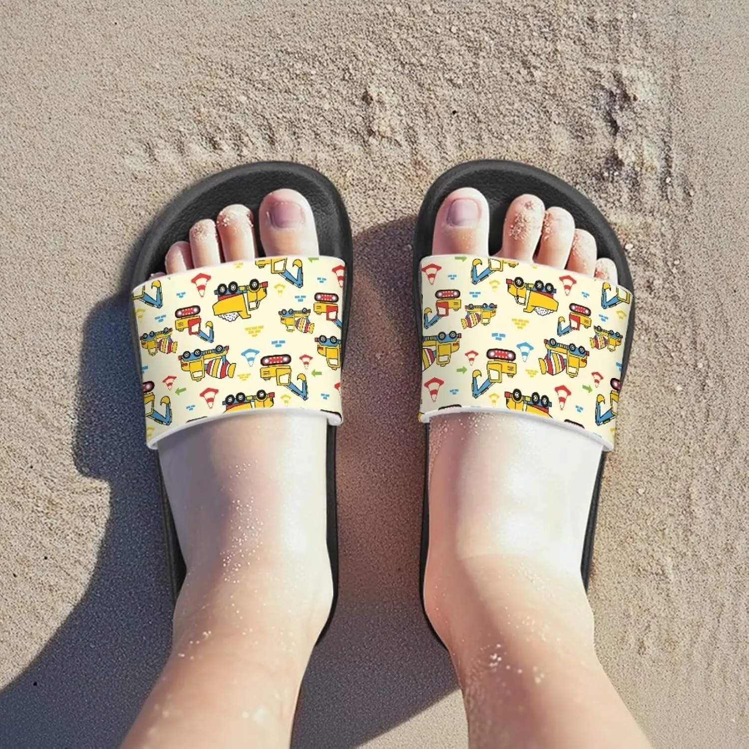 Boys Sandals with Non Slip Footbed Casual Slides Sandals Open Toes Flat