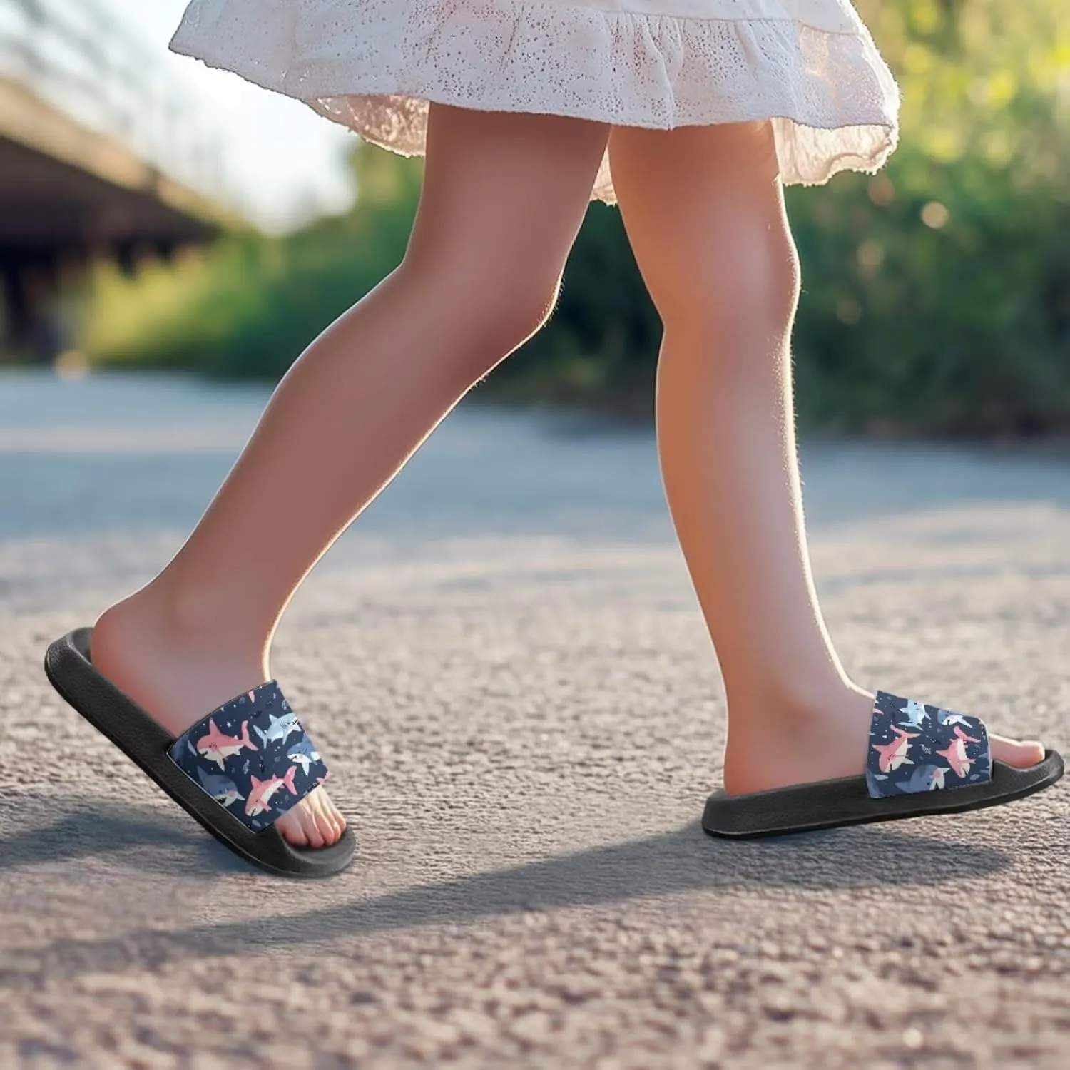 Boys Sandals with Non Slip Footbed Casual Slides Sandals Open Toes Flat
