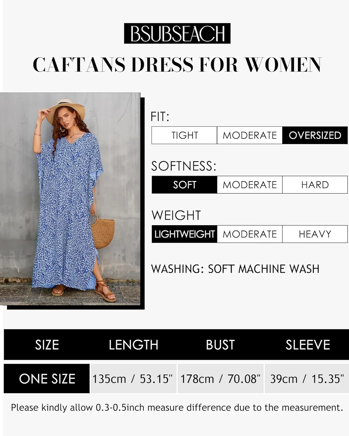 Bsubseach Cheetah Plus Size Kaftan Dresses For Women Maxi Swimsuit Coverup Bathing Suit Caftans Long Cover Up Rayon Swimwear