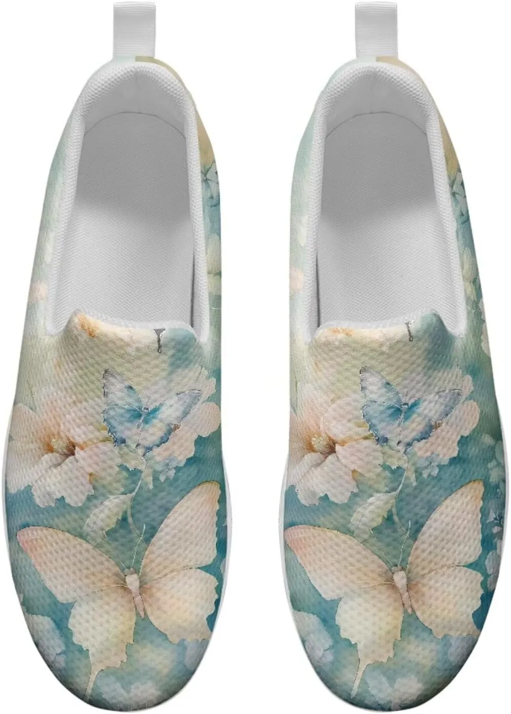 Butterfly Platform Sneakers for Women Arch Support Loafers for Work Memory Foam Athletic Shoes Walking Standing