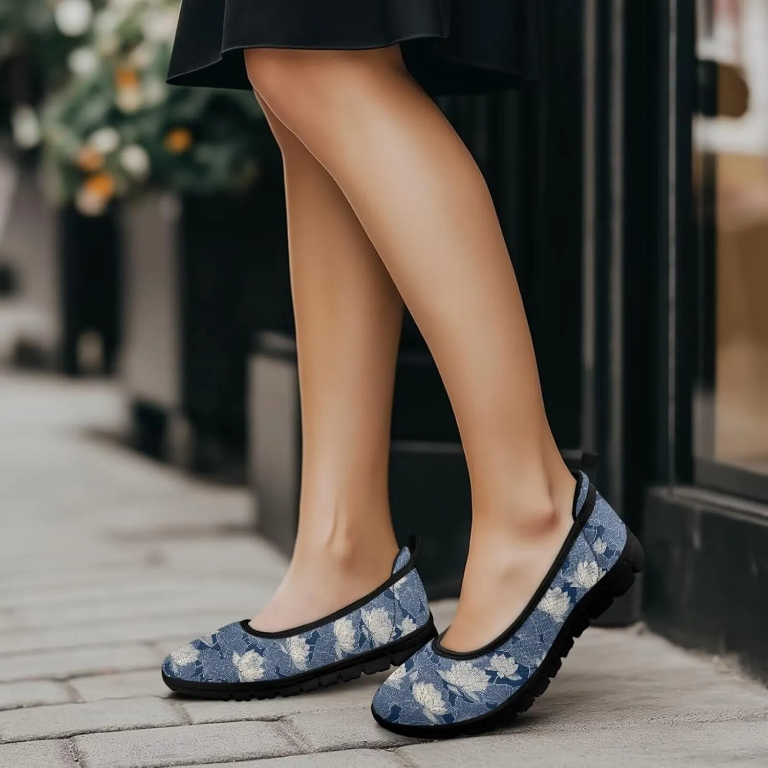 Casual Shoes for Women Trendy Slip On Sneakers Round Toe Flats for Women