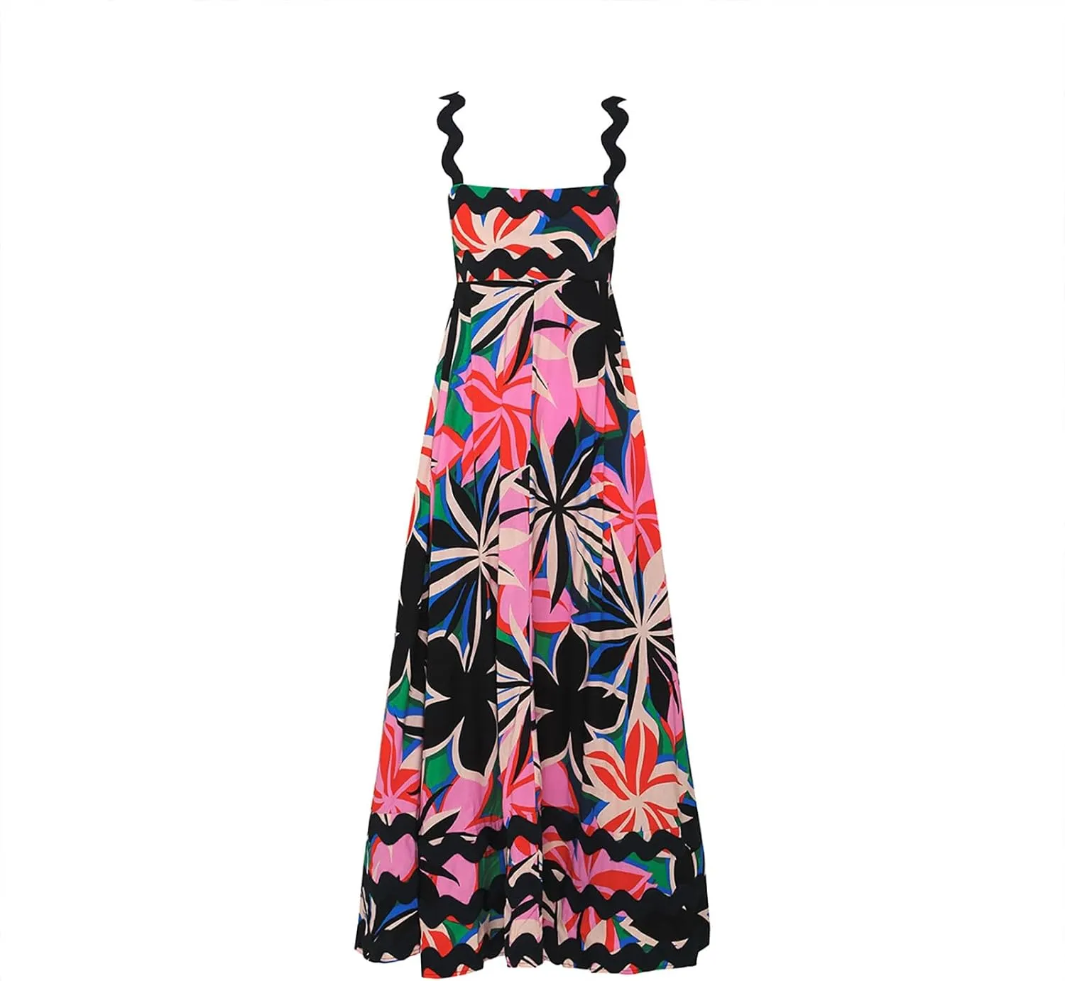Ceboyel Women Summer Vacation Dresses 2024 Flowy Boho Maxi Long Dress Tiered Casual Sundresses Trendy Beachy Clothing
