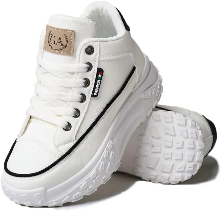 Chunky Sneakers for Women,Platform White Mesh Dad Walking Shoes,Comfortable Breathable Casual Fashion Running Shoes
