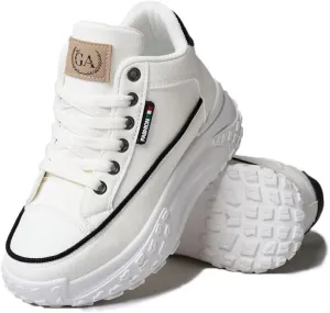 Chunky Sneakers for Women,Platform White Mesh Dad Walking Shoes,Comfortable Breathable Casual Fashion Running Shoes