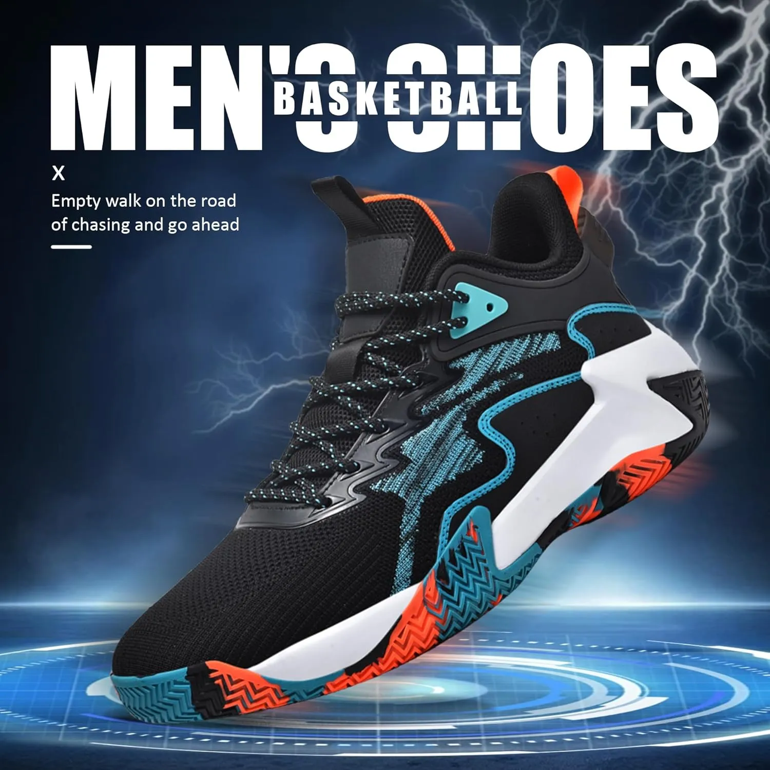 CJSPORX Men's Basketball Shoes Breathable Non-Slip Sneakers Fashionable Sports