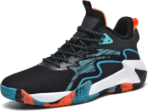 CJSPORX Men's Basketball Shoes Breathable Non-Slip Sneakers Fashionable Sports