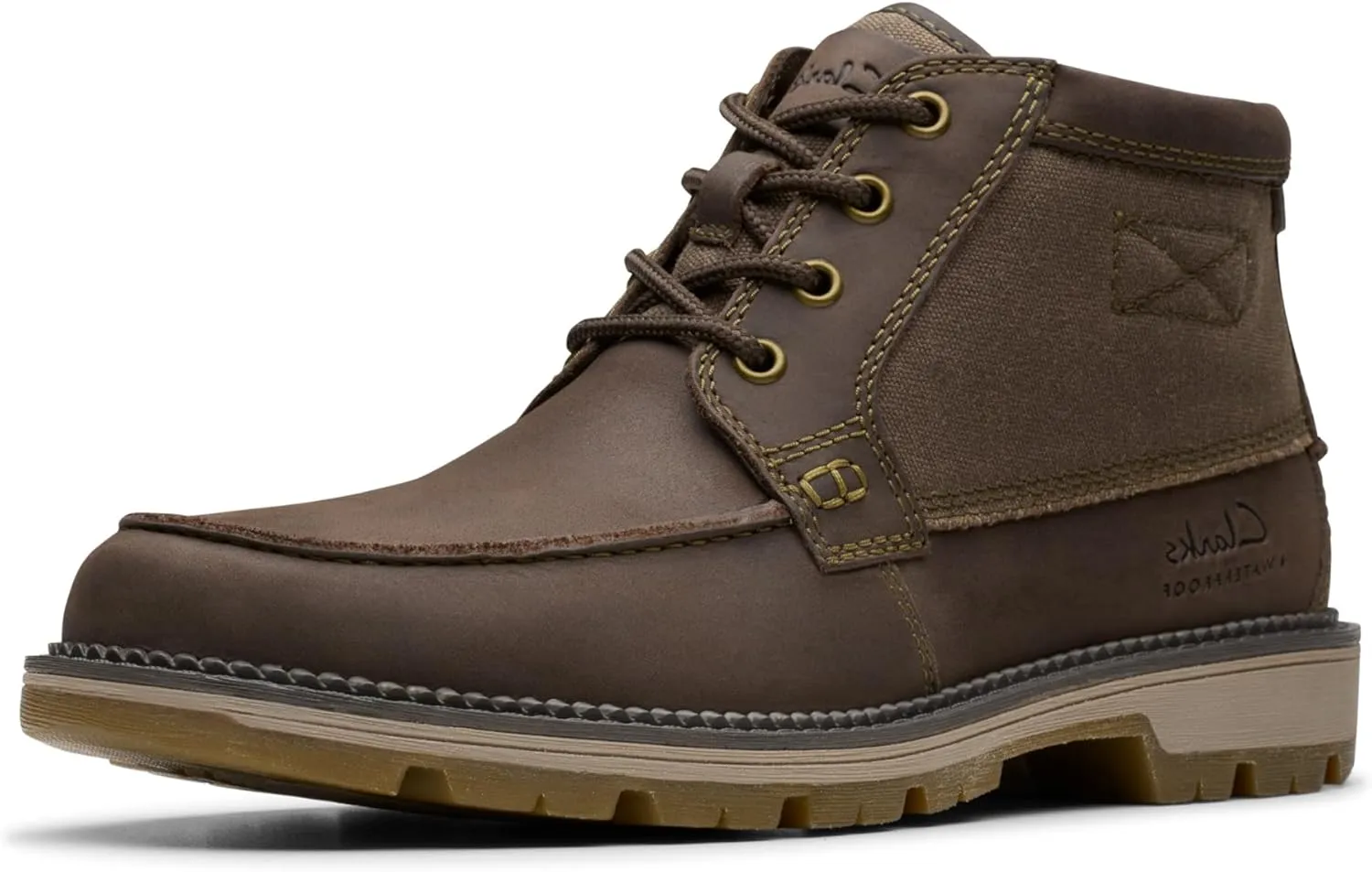 Clarks Mens Maplewalk Moc Lace-Up Leather Chukka Boots