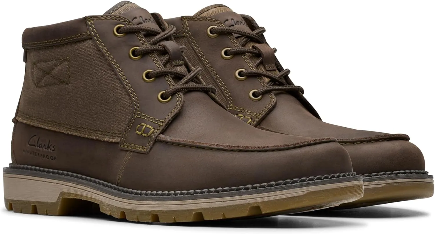 Clarks Mens Maplewalk Moc Lace-Up Leather Chukka Boots