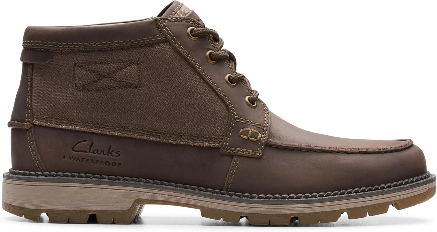 Clarks Mens Maplewalk Moc Lace-Up Leather Chukka Boots