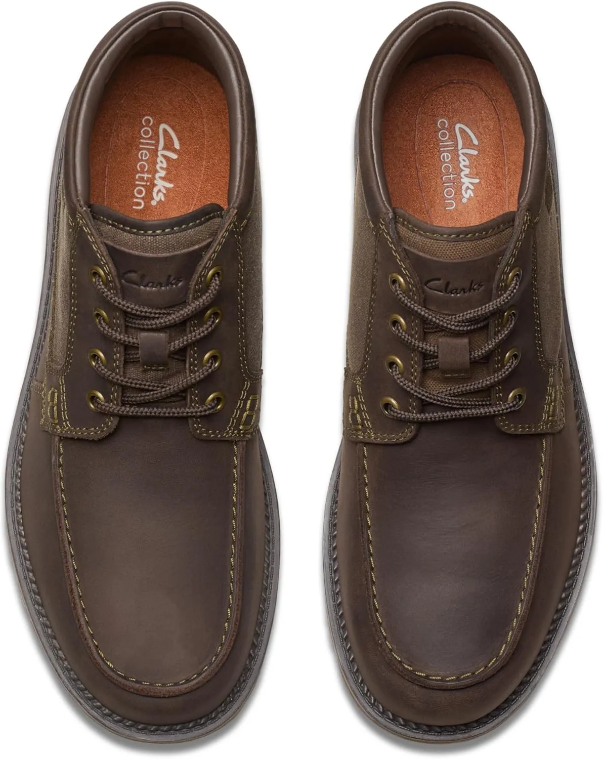 Clarks Mens Maplewalk Moc Lace-Up Leather Chukka Boots