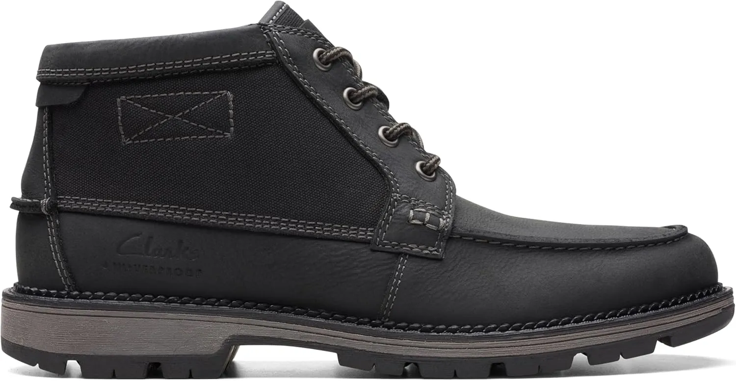 Clarks Mens MAPLEWALK MOC Padded Insole Leather Chukka Boots