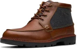 Clarks Mens MAPLEWALK MOC Padded Insole Leather Chukka Boots