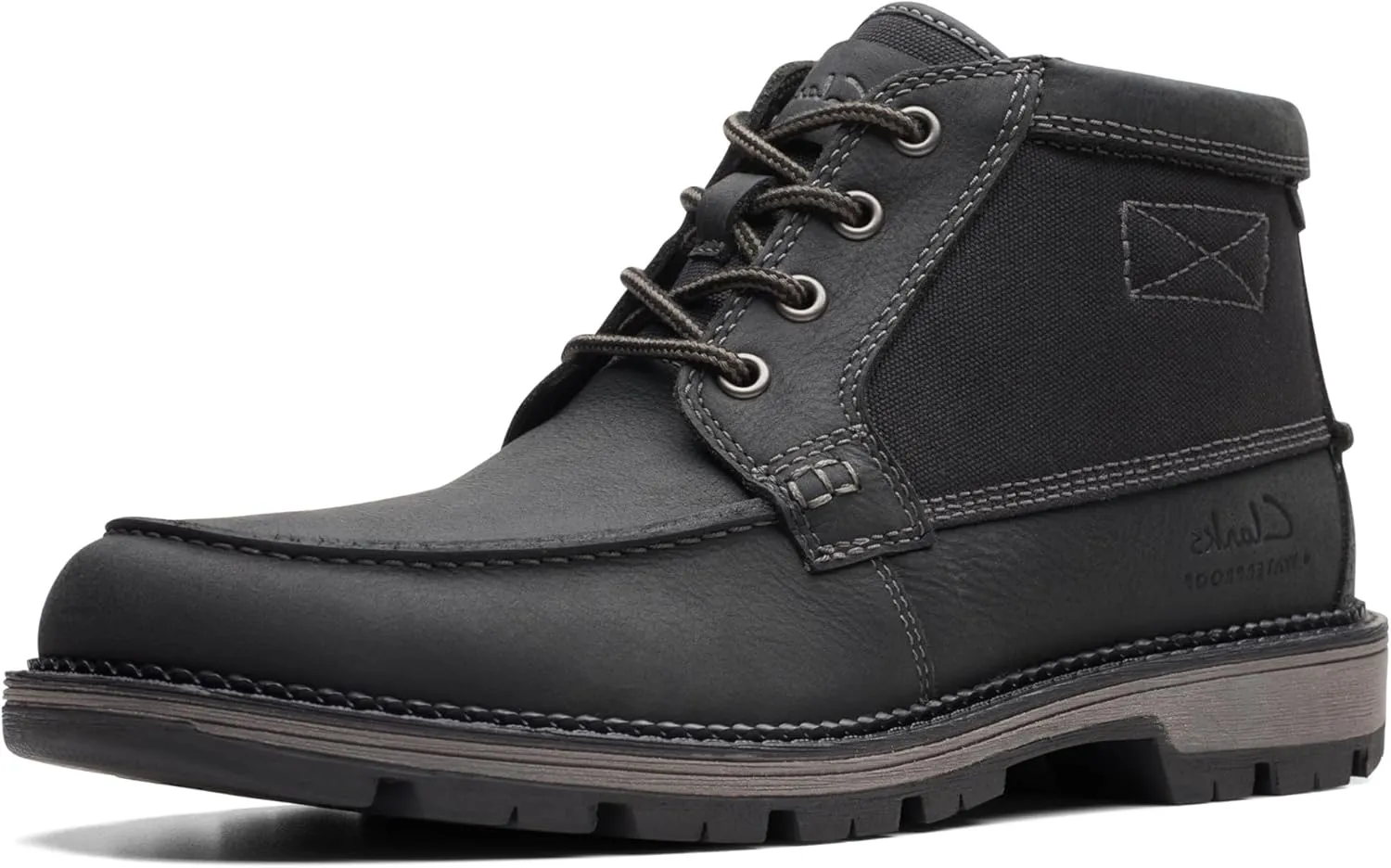 Clarks Mens MAPLEWALK MOC Padded Insole Leather Chukka Boots