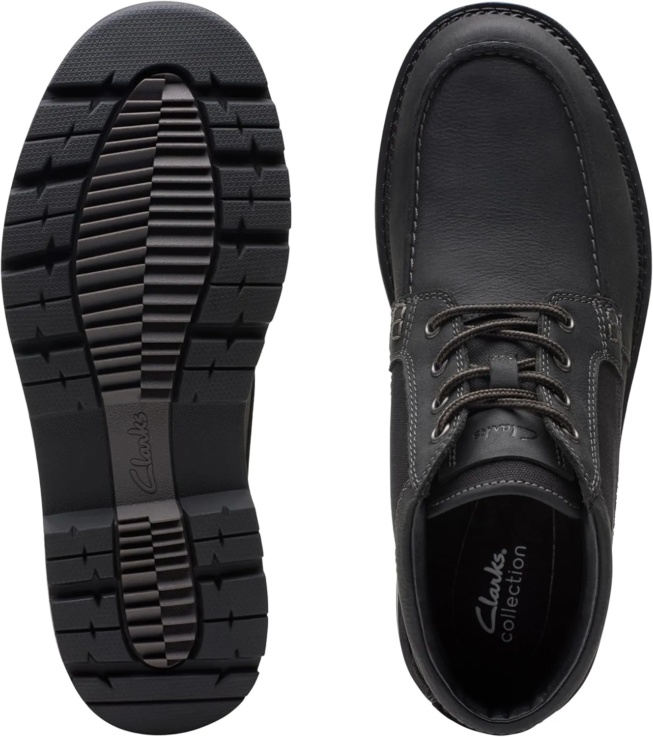 Clarks Mens MAPLEWALK MOC Padded Insole Leather Chukka Boots
