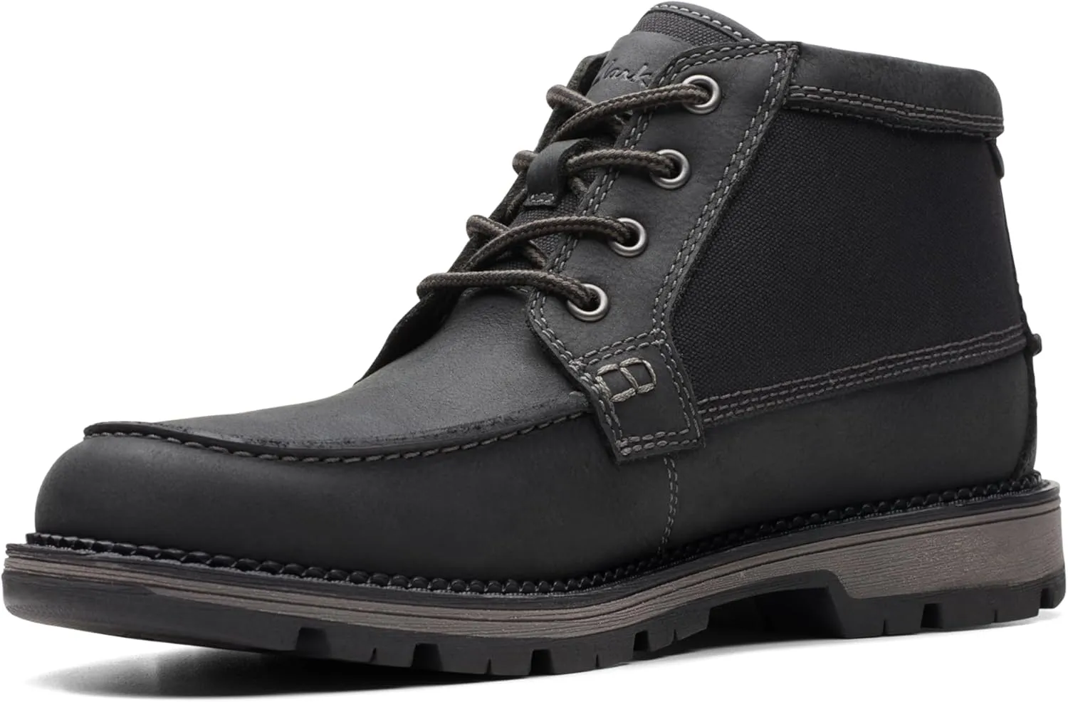 Clarks Mens MAPLEWALK MOC Padded Insole Leather Chukka Boots