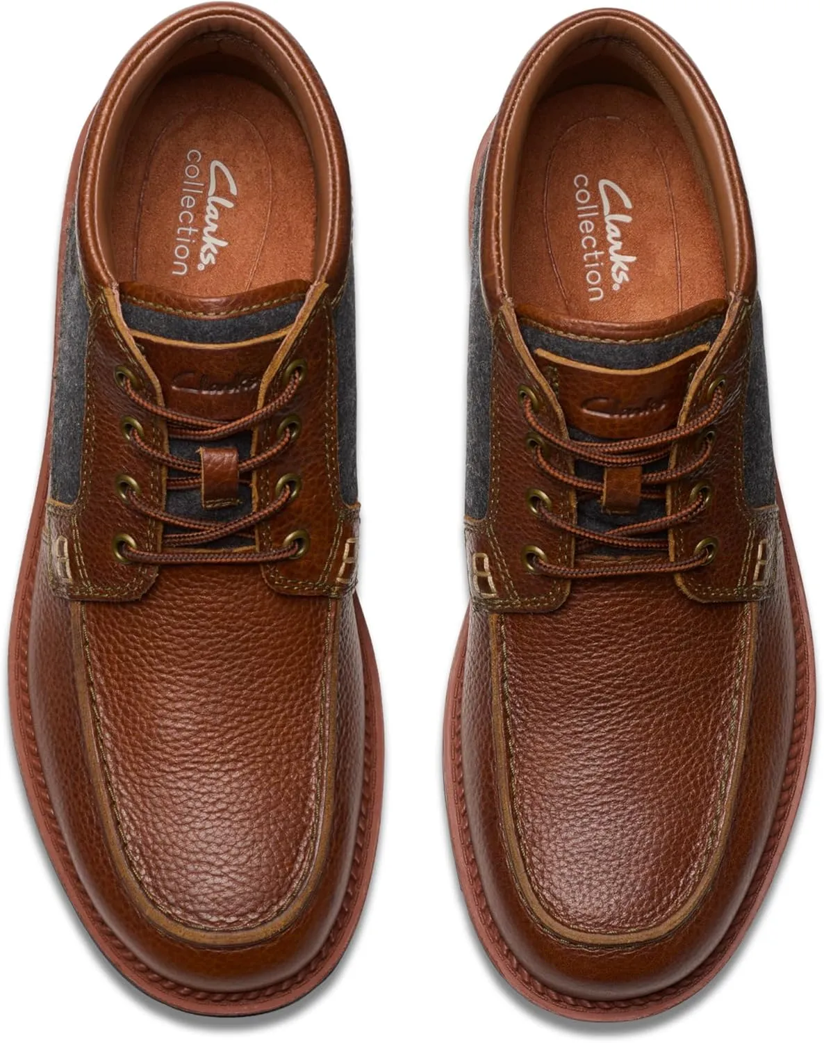 Clarks Mens MAPLEWALK MOC Padded Insole Leather Chukka Boots