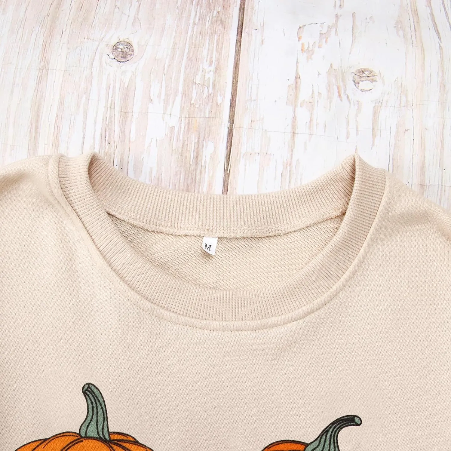 CM C&M WODRO Halloween Women Pumpkin Sweatshirt Funny Pumpkin Face Graphic Pullover Crewneck Long Sleeve Fall Shirts Top