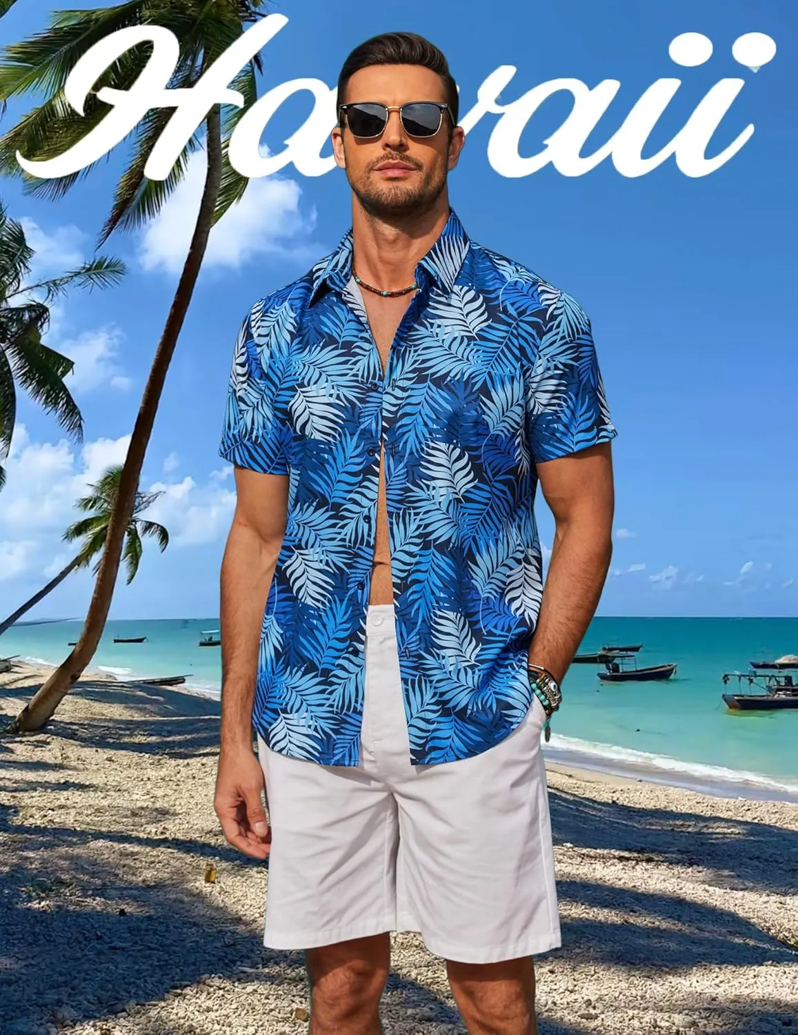 COOFANDY Hawaiian Shirt for Men Floral Tropical Shirts Short Sleeve Casual Button Down Beach Shirt