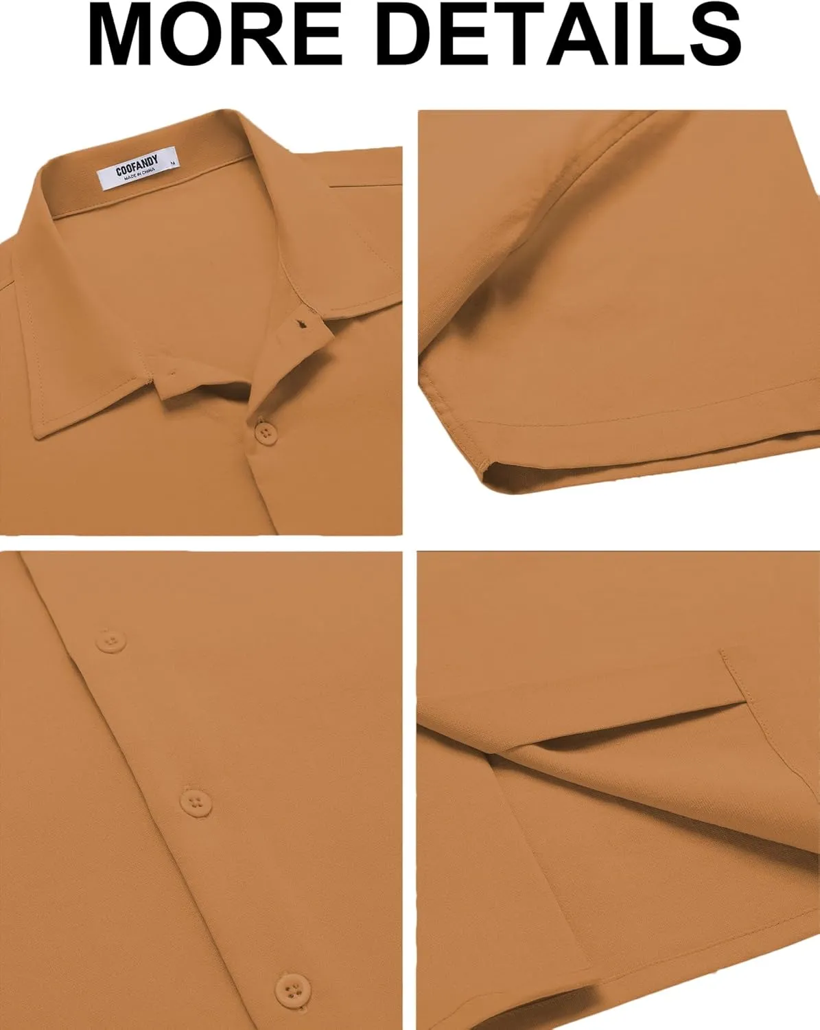 COOFANDY Men's Casual Button Down Shirts Short Sleeve Wrinkle-Free Summer Beach Wear