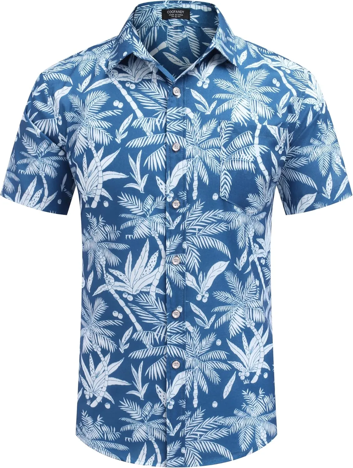 COOFANDY Mens Hawaiian Shirts Short Sleeve Casual Button Down Tropical Beach Shirt