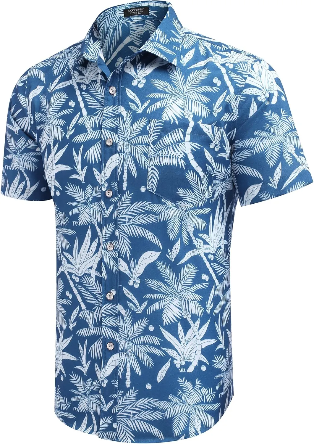 COOFANDY Mens Hawaiian Shirts Short Sleeve Casual Button Down Tropical Beach Shirt