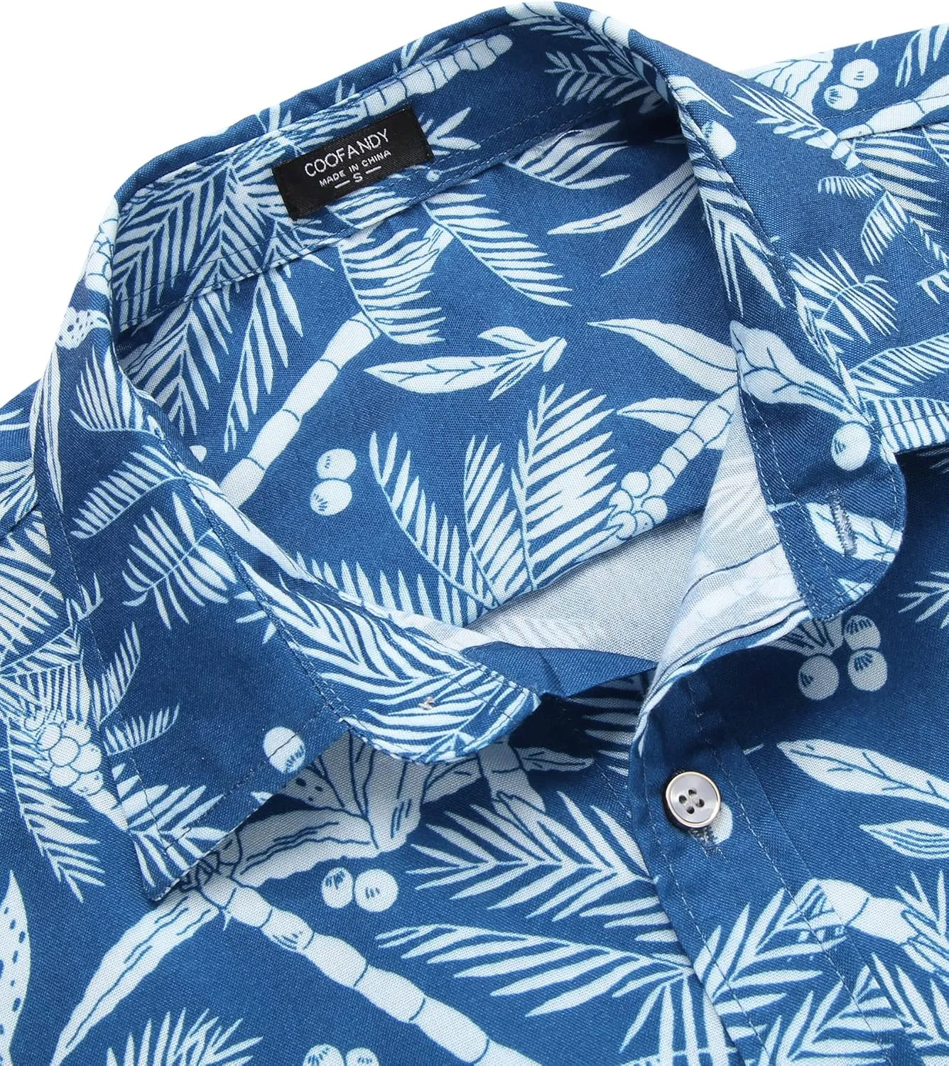 COOFANDY Mens Hawaiian Shirts Short Sleeve Casual Button Down Tropical Beach Shirt