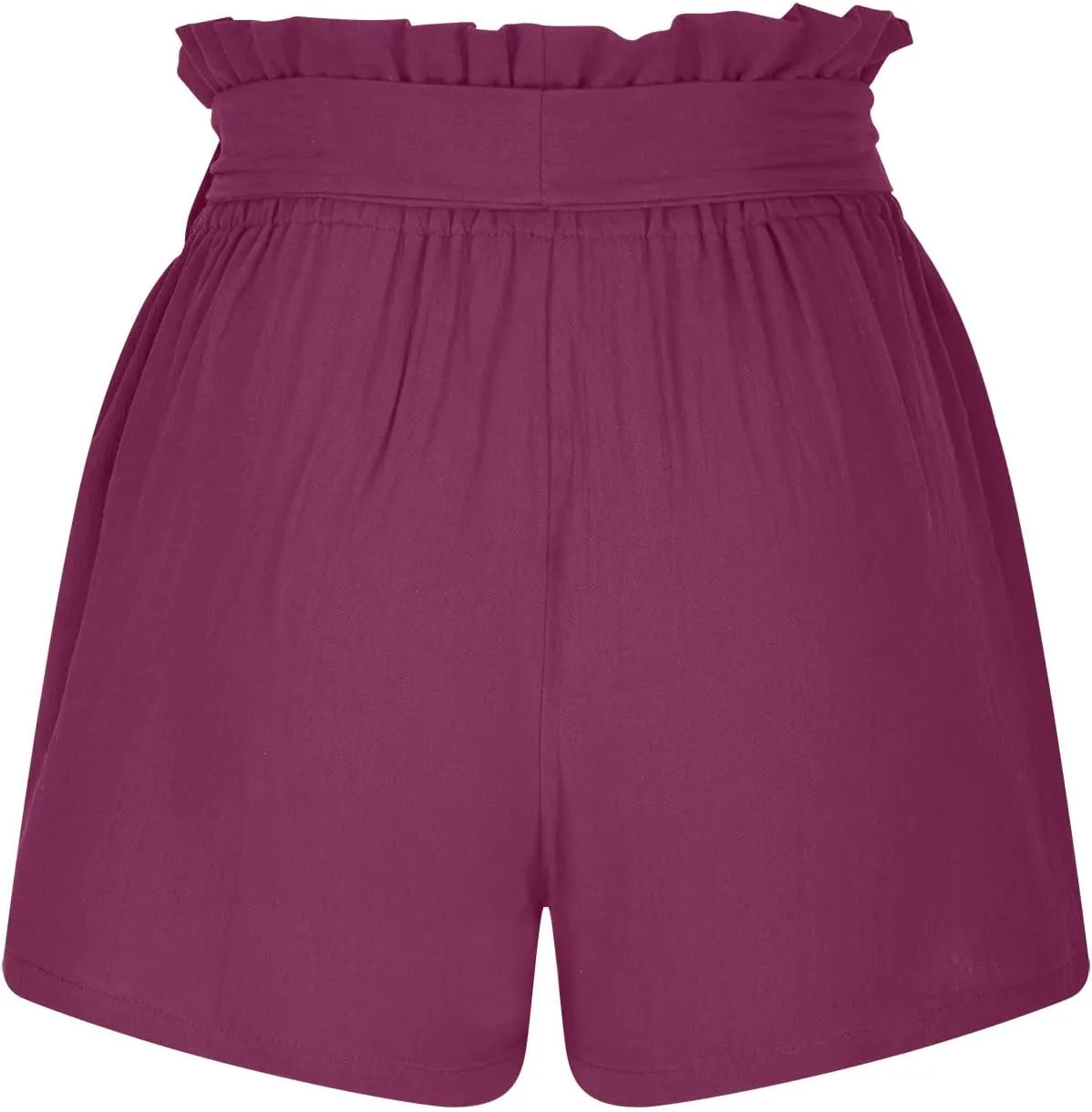 Cotton Linen Shorts for Women Summer 2024 Casual Tie Waist Wide Leg Lounge Shorts Beach Vacation Paperbag Shorts