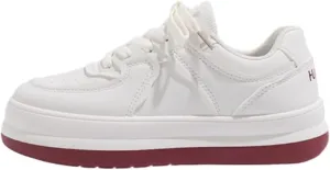 Cozy Cruiser Chunky Sneakers | Dual-Lacing Brown Comfort Sports Shoes | Breathable Cloud Thick Sole | Korean Preppy Campus Trendy OOTD for Girls & Women Students