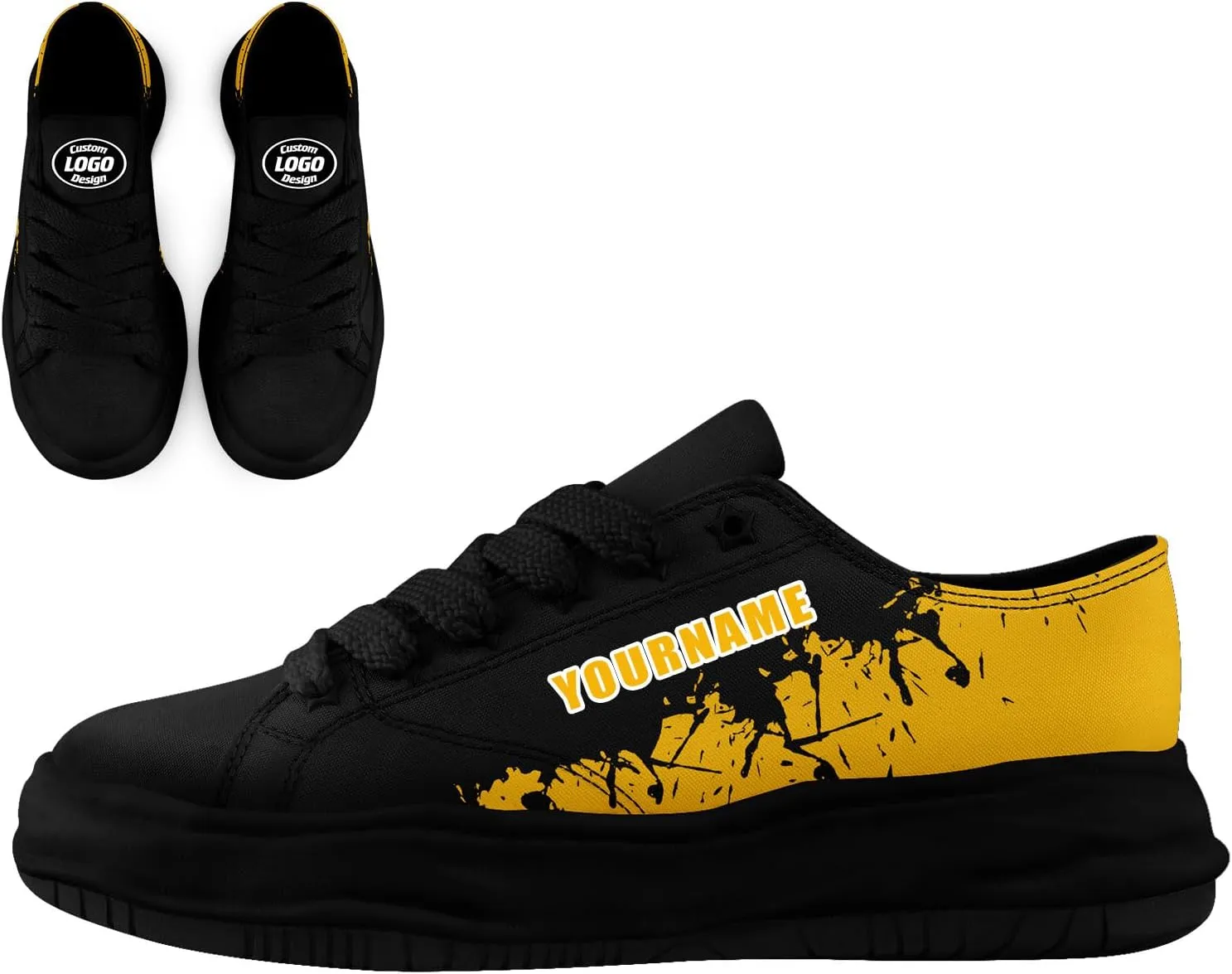 Custom Fashion Canvas Sneaker for Men Women Personalized Unisex Sports Running Tennis Shoes Print Image Name Lace Up Shoes