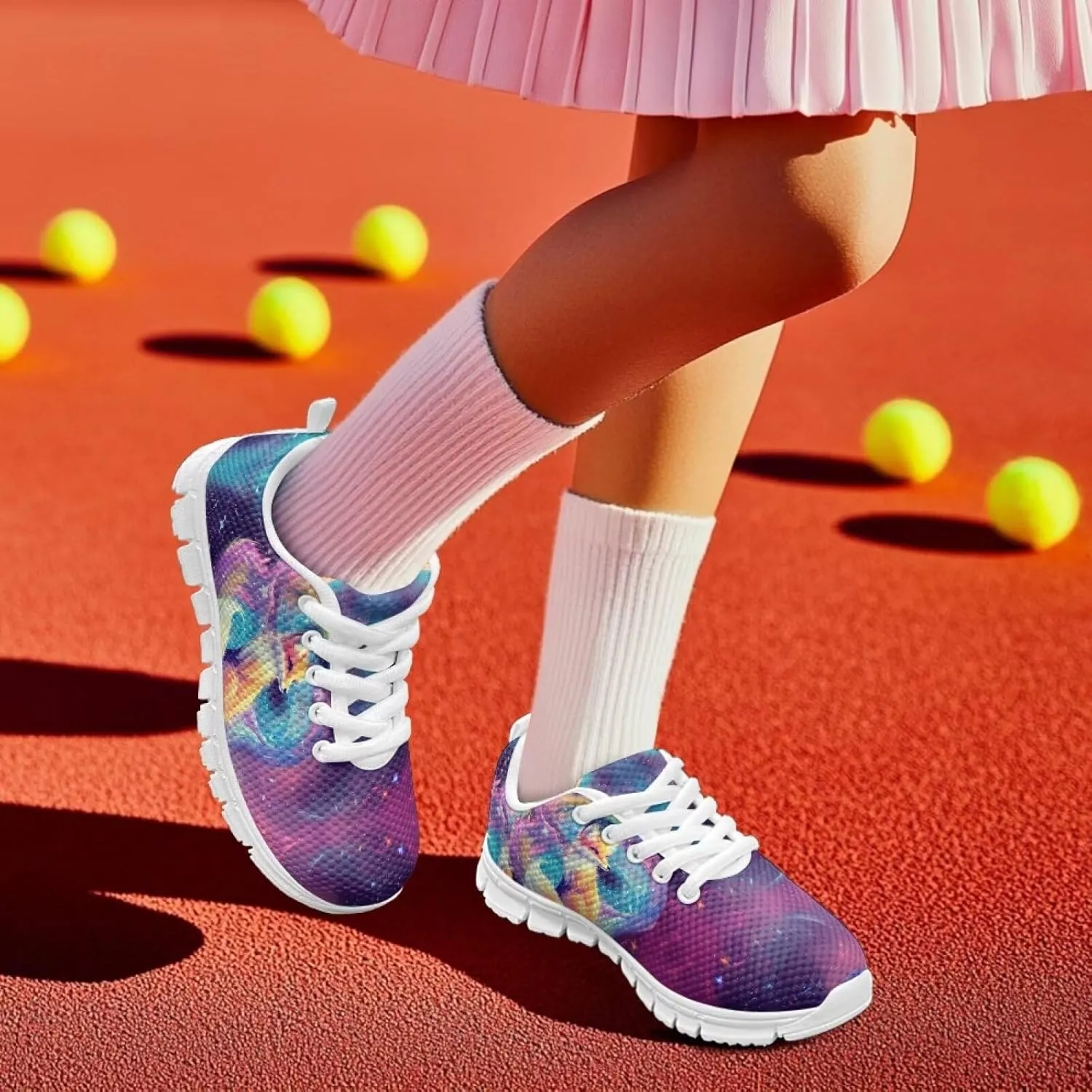 Cute Axolotl Girls Running Shoes Trendy Sneakers for Kids Athletic Shoes