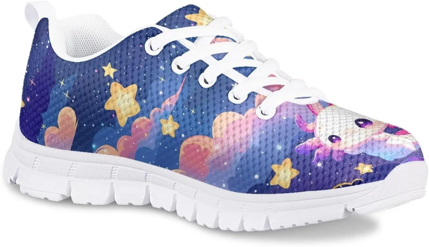 Cute Axolotl Girls Running Shoes Trendy Sneakers for Kids Athletic Shoes